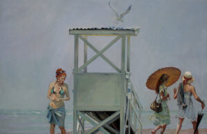 oil painting, Popham Beach