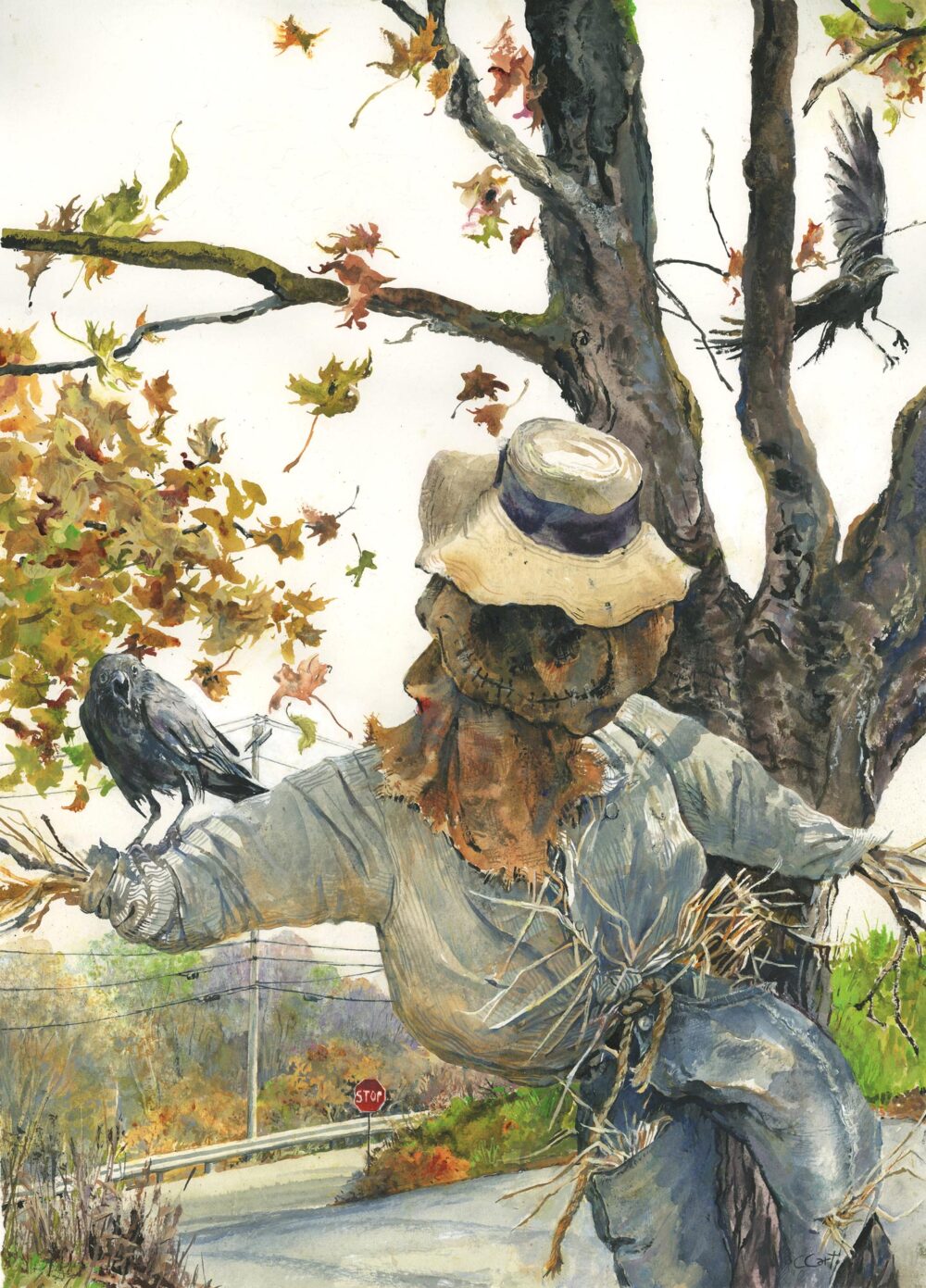 October Winds watercolor