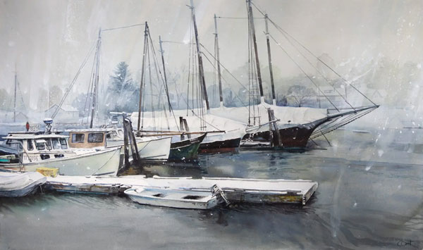 Winter Harbor, Camden, Maine (framed) - Image 2